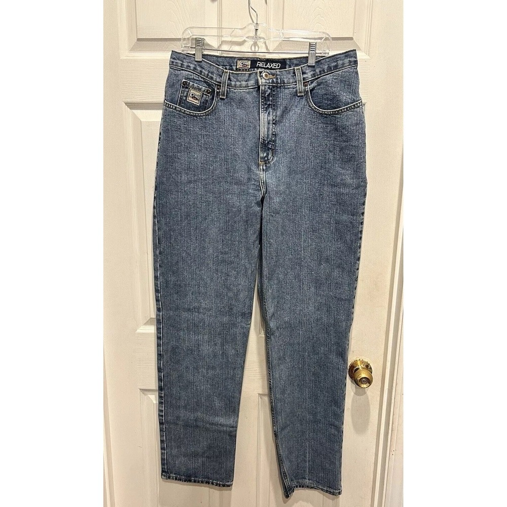 VTG Cruel Girl Relaxed Fit Jeans Womens 19 Long High Rise Blue Medium Wash Denim